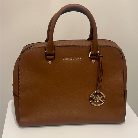 Michael Kors Handbags - Michael Kors Brown Leather Handbag with Crossbody Strap
